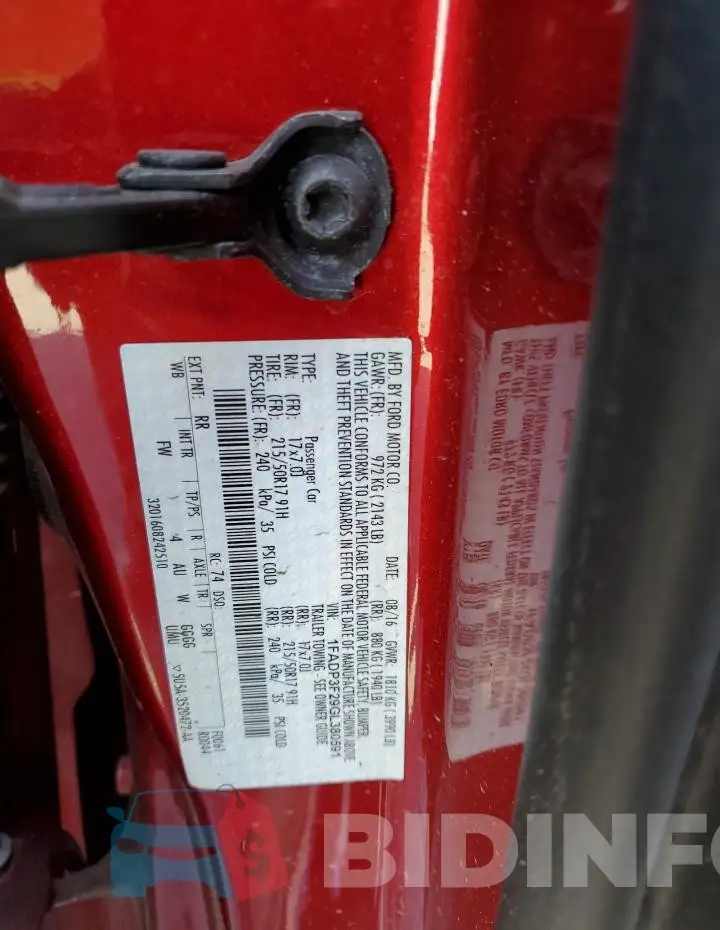 1FADP3F29GL380591 Photo# 12