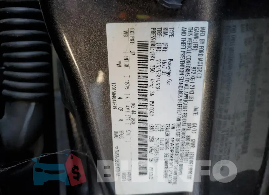 1FADP3KE0FL274139 Photo# 12