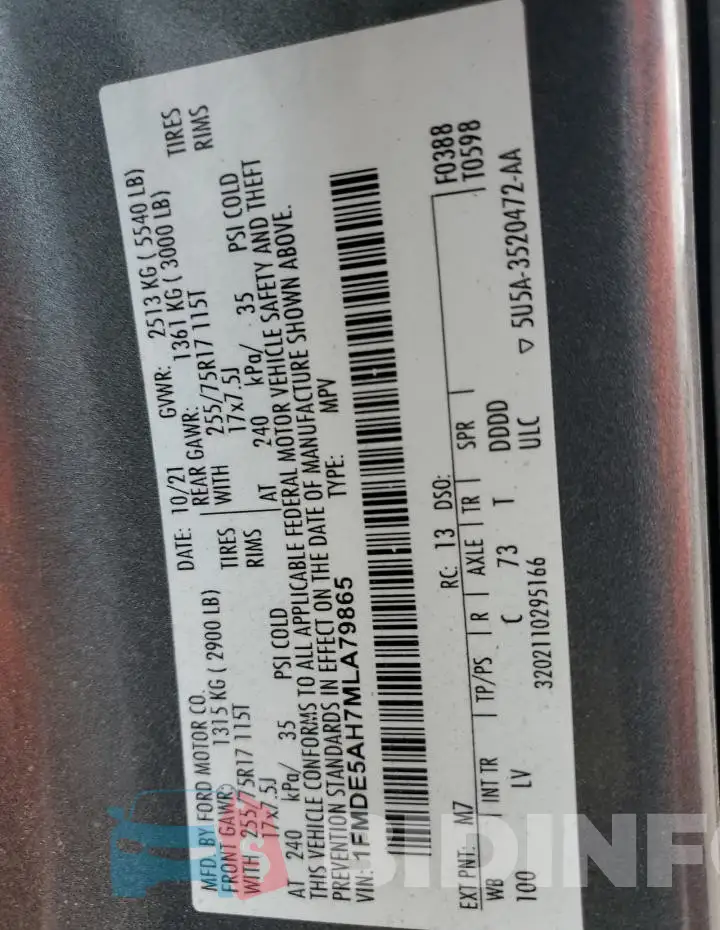 1FMDE5AH7MLA79865 Photo# 12