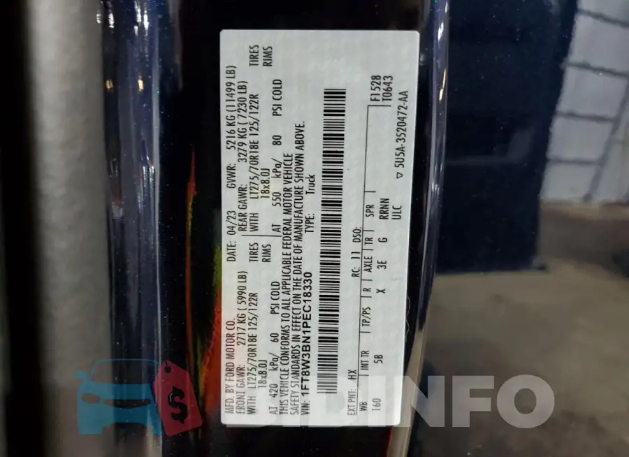 1FT8W3BN1PEC18330 Photo# 13