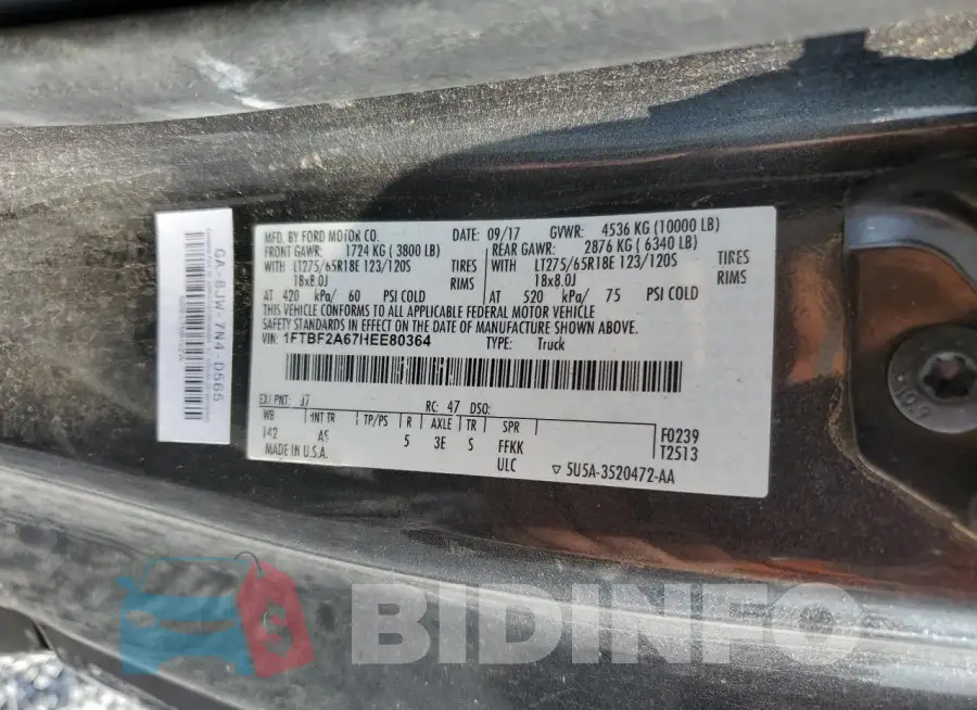 1FTBF2A67HEE80364 Photo# 12