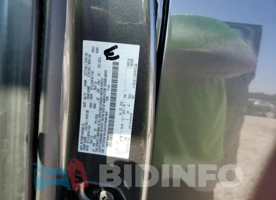 1FTEW1EGXHFB98160 Photo# 12