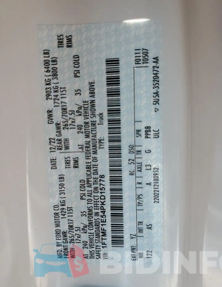 1FTMF1E54PKD15778 Photo# 12