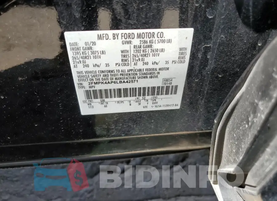 2FMPK4AP6LBA42571 Photo# 12