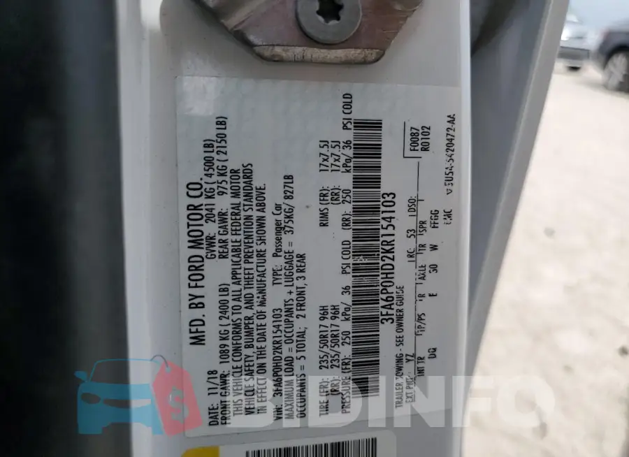3FA6P0HD2KR154103 Photo# 12