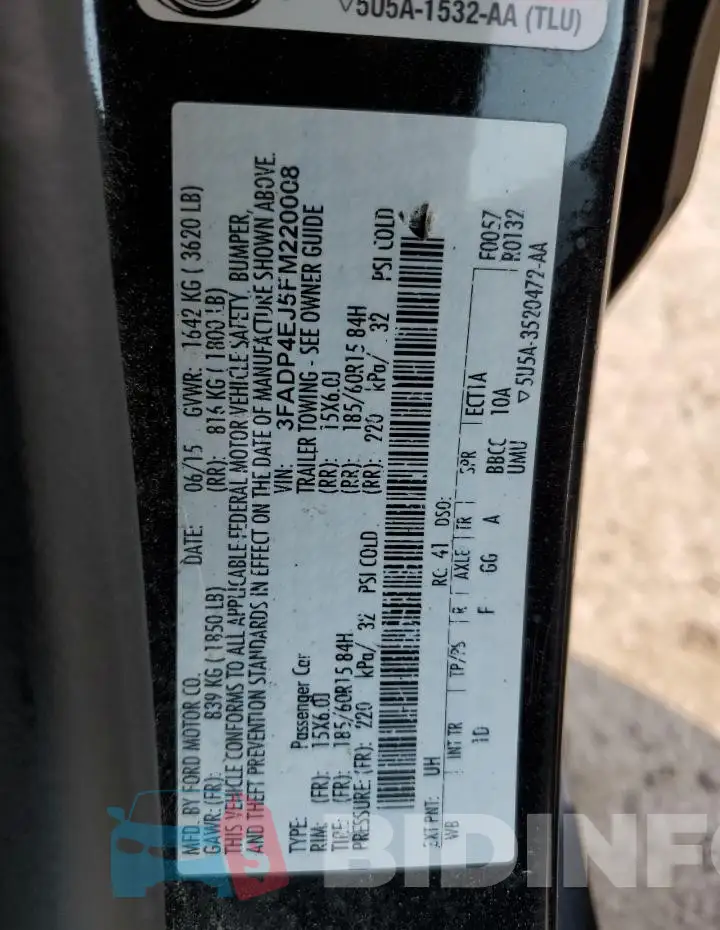 3FADP4EJ5FM220008 Photo# 12