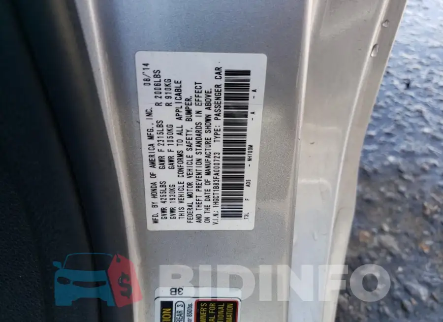 1HGCT1B83FA000723 Photo# 13