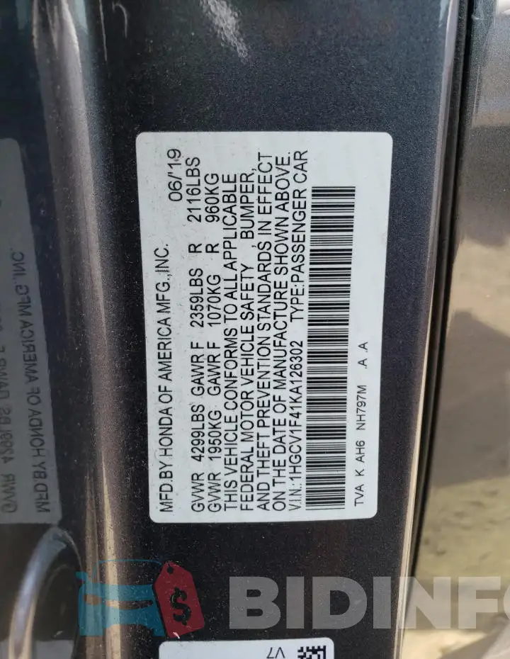 1HGCV1F41KA126302 Photo# 12