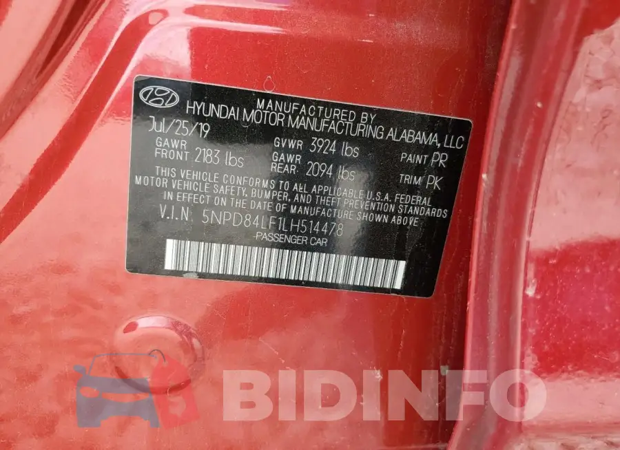 5NPD84LF1LH514478 Photo# 12
