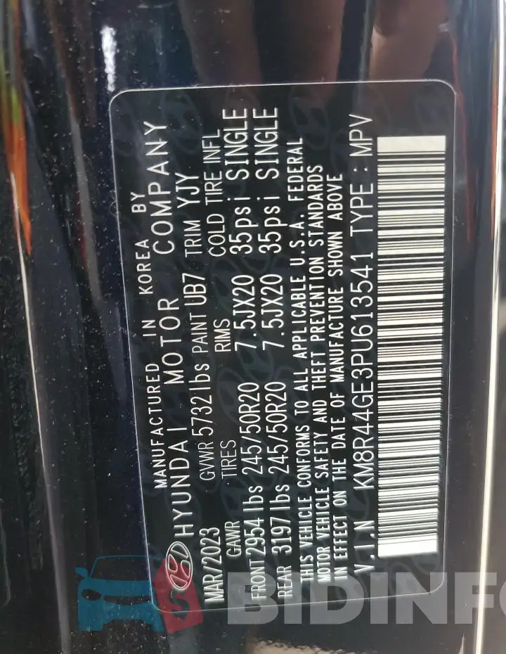 KM8R44GE3PU613541 Photo# 13