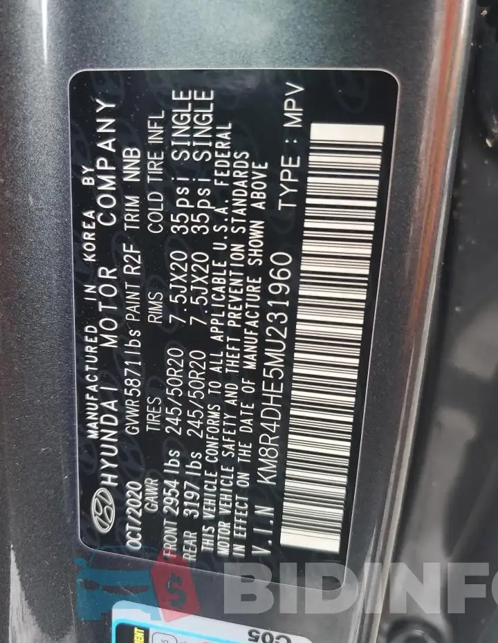 KM8R4DHE5MU231960 Photo# 14