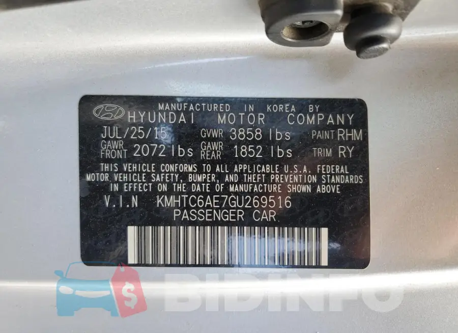 KMHTC6AE7GU269516 Photo# 12