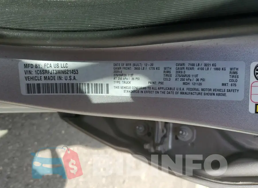 1C6SRFJT3MN621453 Photo# 12