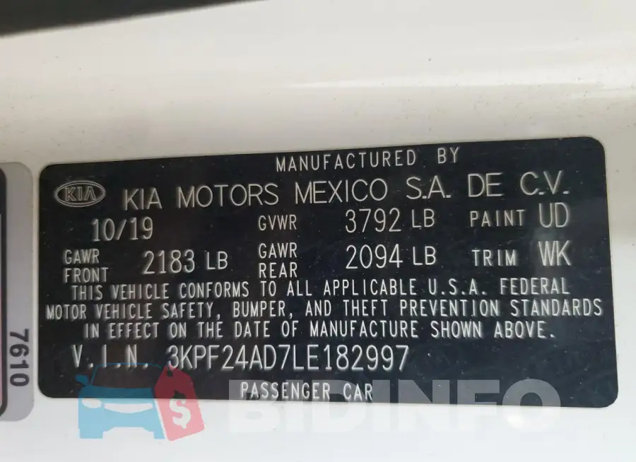 3KPF24AD7LE182997 Photo# 12