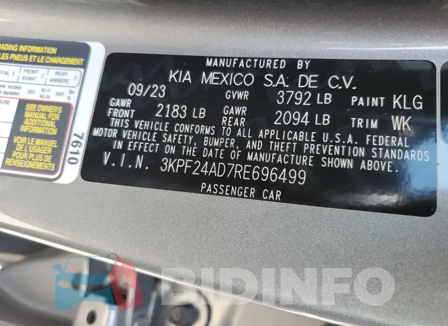 3KPF24AD7RE696499 Photo# 12