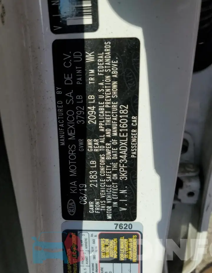 3KPF34ADXLE160182 Photo# 13