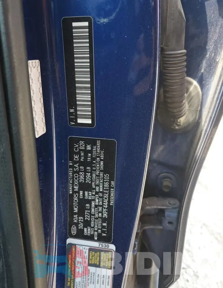 3KPF44AC6LE186105 Photo# 12