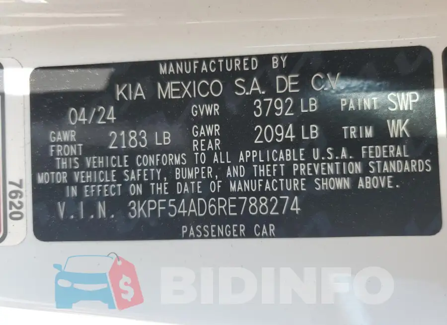 3KPF54AD6RE788274 Photo# 12