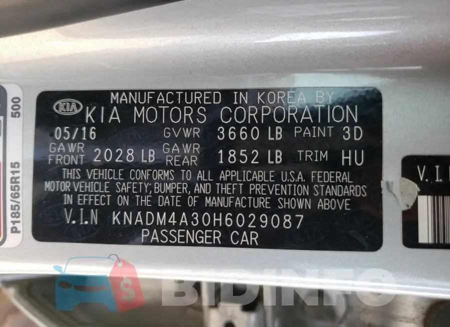 KNADM4A30H6029087 Photo# 12