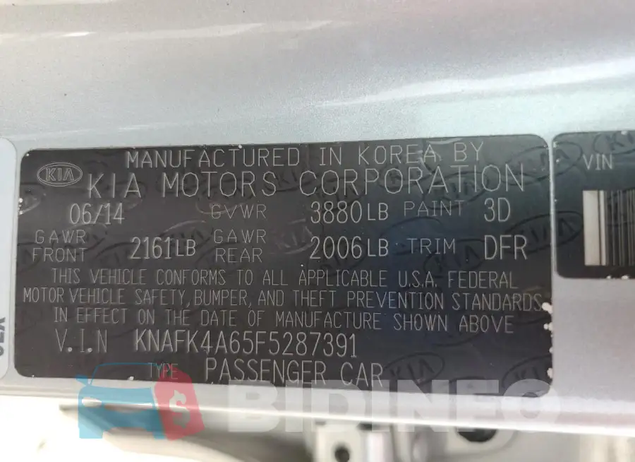 KNAFK4A65F5287391 Photo# 13