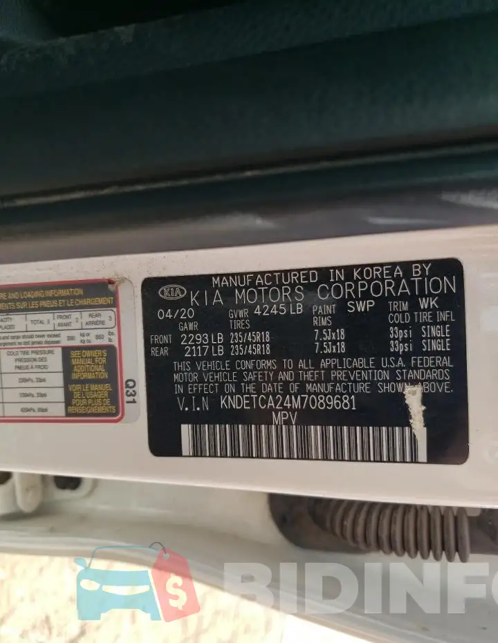 KNDETCA24M7089681 Photo# 12