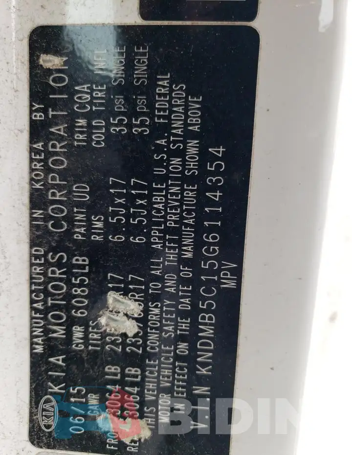 KNDMB5C15G6114354 Photo# 12