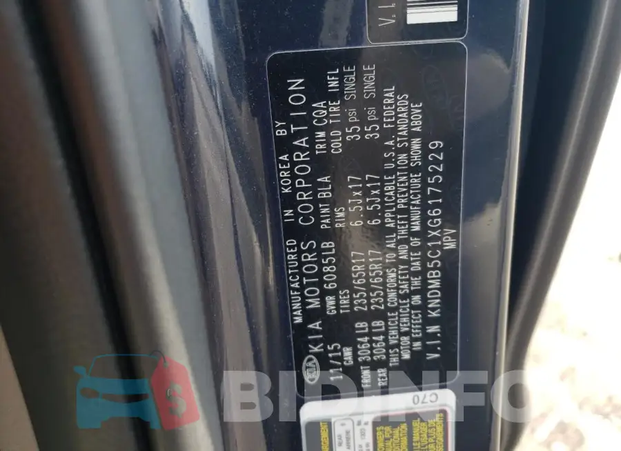 KNDMB5C1XG6175229 Photo# 13