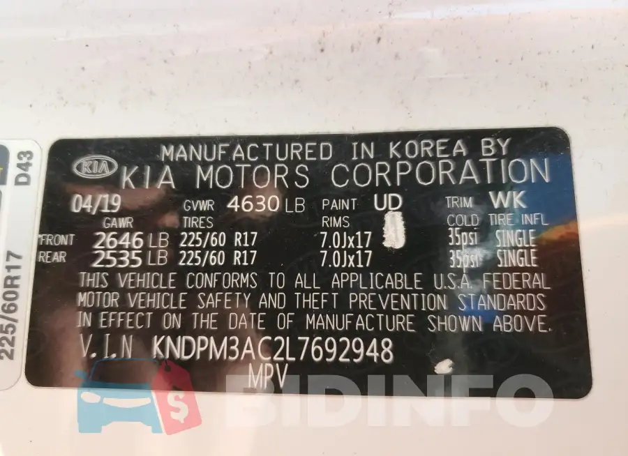 KNDPM3AC2L7692948 Photo# 13