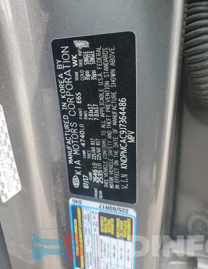 KNDPMCAC9J7364486 Photo# 12