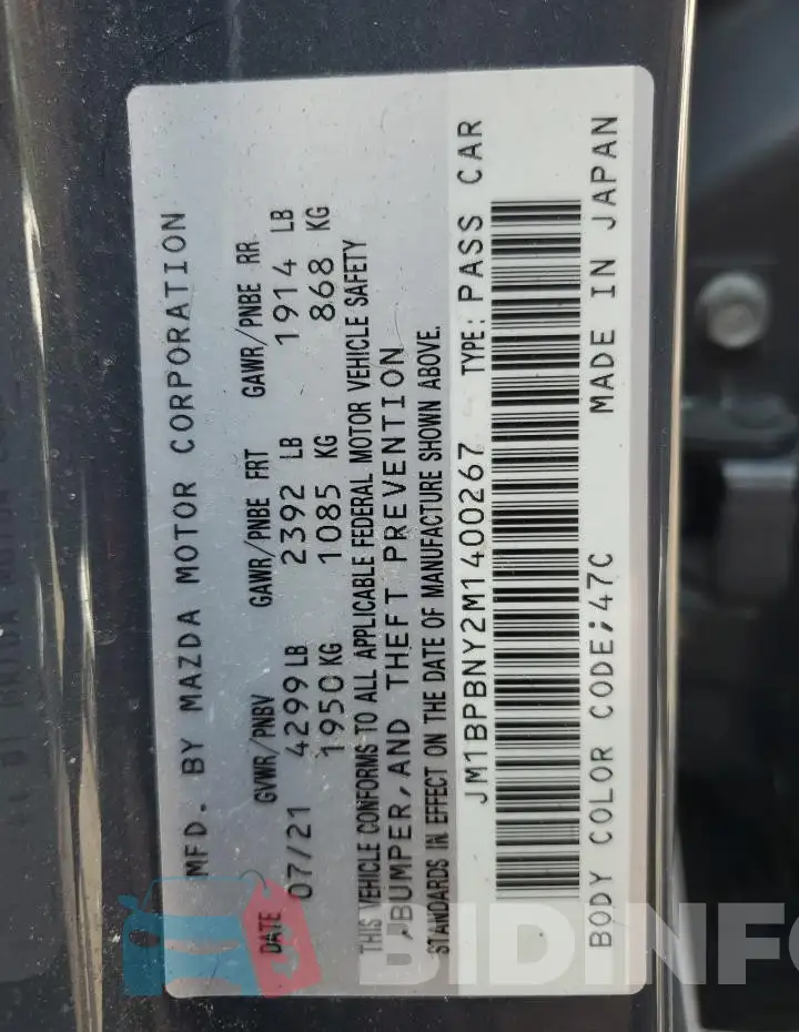 JM1BPBNY2M1400267 Photo# 12