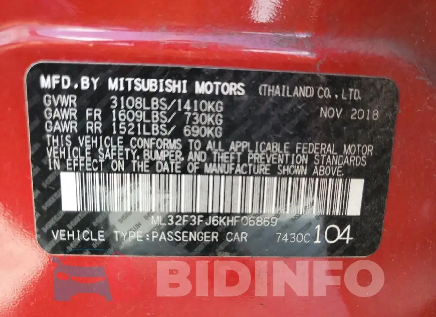 ML32F3FJ6KHF06869 Photo# 13