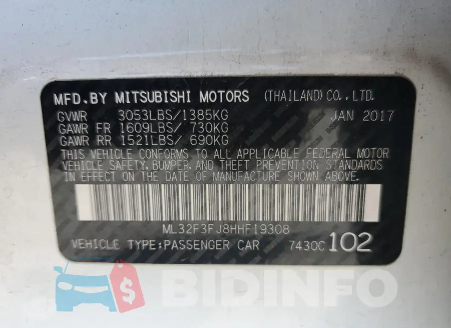 ML32F3FJ8HHF19308 Photo# 12