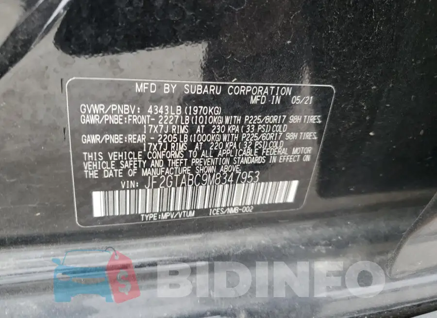 JF2GTABC9M8347953 Photo# 13