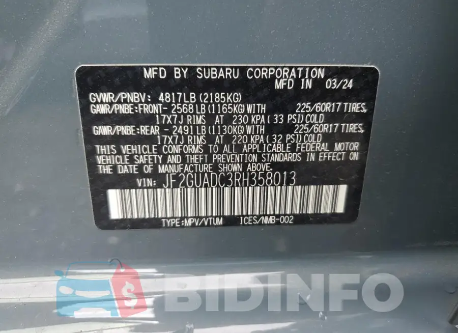 JF2GUADC3RH358013 Photo# 13