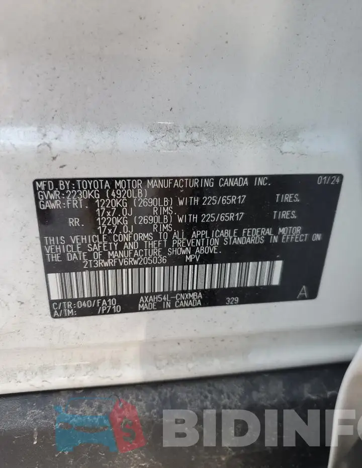 2T3RWRFV6RW205036 Photo# 13