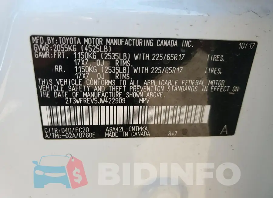 2T3WFREV5JW422909 Photo# 13