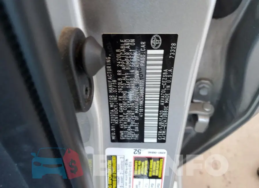 4T1B11HK5JU662177 Photo# 12