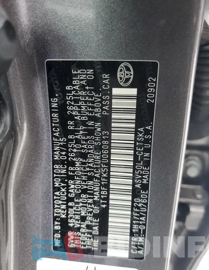 4T1BF1FK5FU060813 Photo# 12