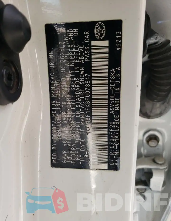 4T1BF1FK6FU078947 Photo# 12