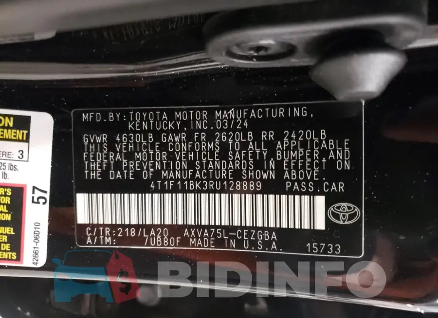 4T1F11BK3RU128889 Photo# 13