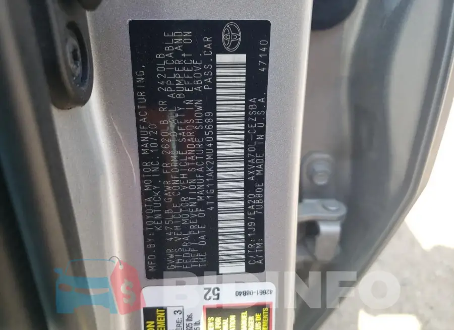 4T1G11AK2MU405689 Photo# 13