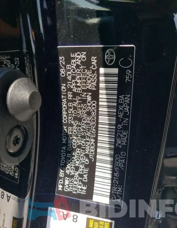 JTDBCMFE6R3028200 Photo# 12