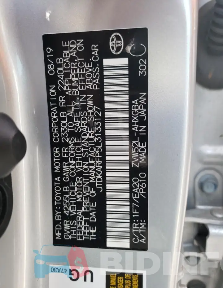 JTDKARFP5L3133127 Photo# 12