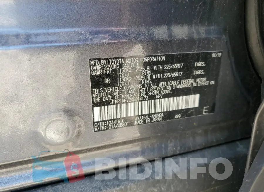 JTMP1RFV2KD014173 Photo# 13