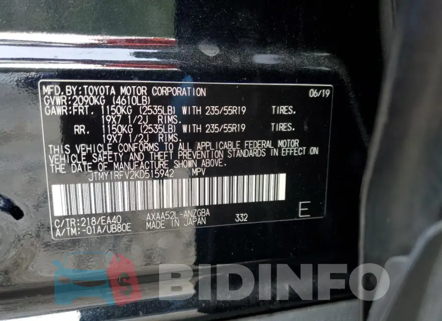 JTMY1RFV2KD515942 Photo# 14