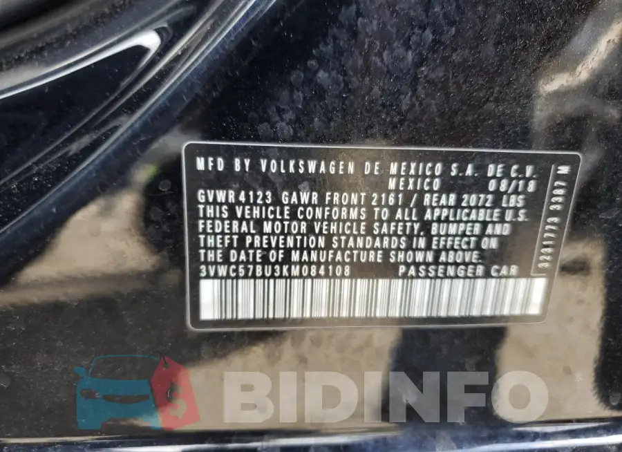 3VWC57BU3KM084108 Photo# 12