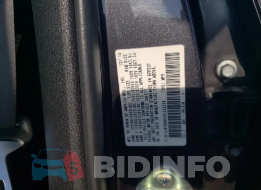 5J8TB4H52FL022234 Photo# 12