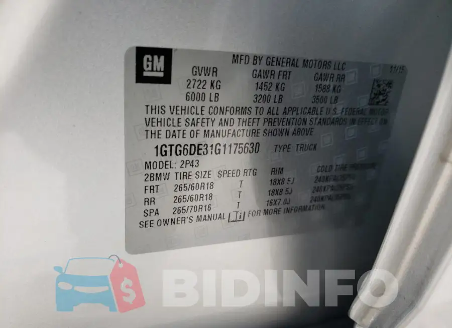 1GTG6DE31G1175630 Photo# 12