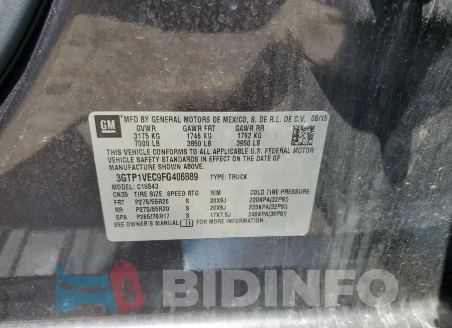 3GTP1VEC9FG406889 Photo# 12