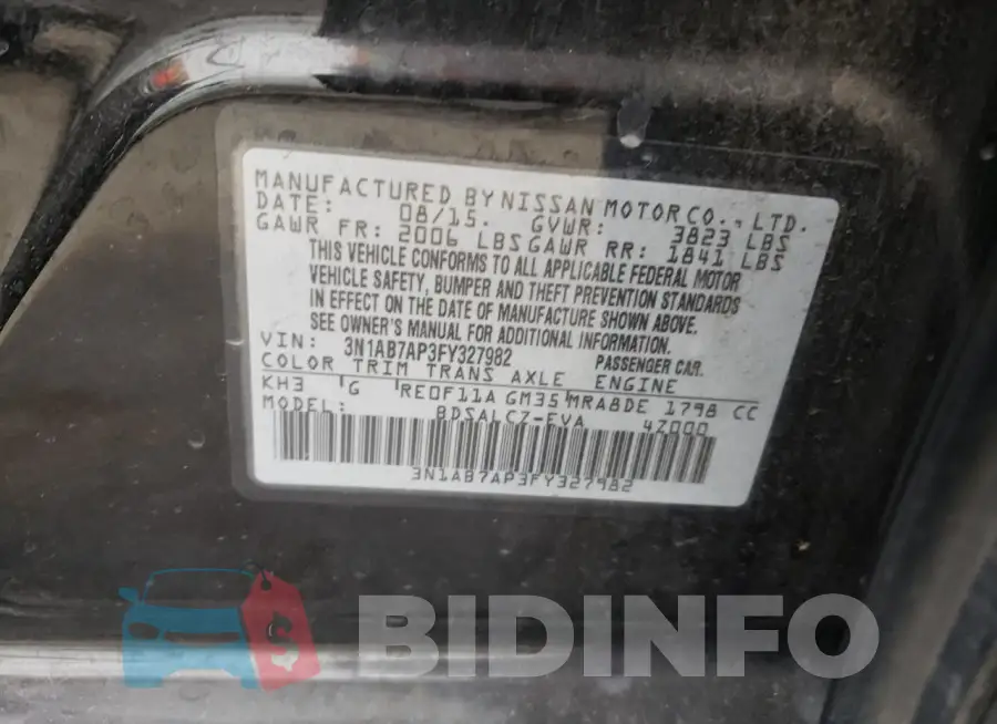 3N1AB7AP3FY327982 Photo# 12